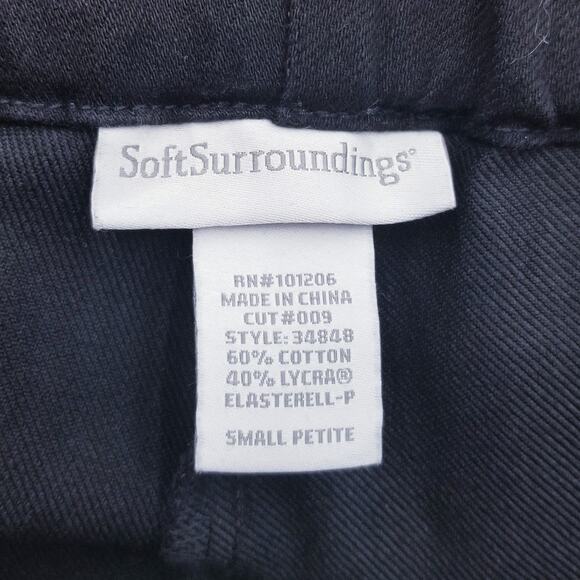 SOFT SURROUNDINGS Pull-On Midrise Ankle Pants Jeans Black Style #34848 - Picture 4 of 4